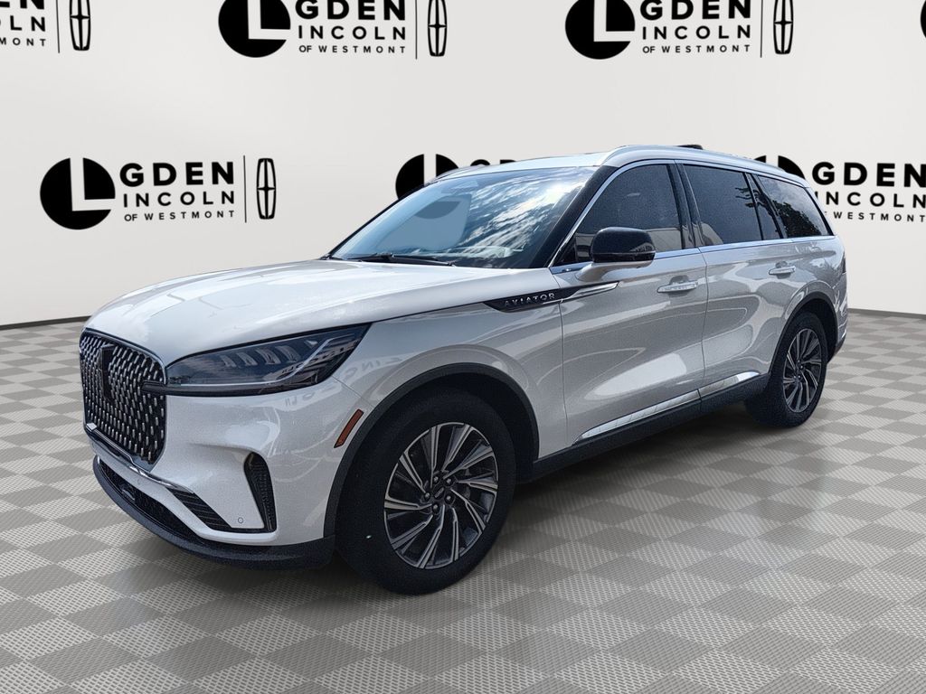 White Metallic 2025 Lincoln Aviator SUV / Crossover Rear-Wheel Drive Automatic