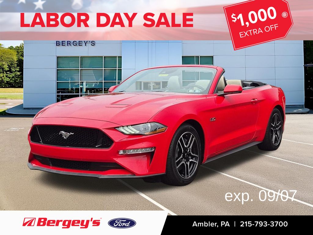 Race Red 2019 Ford Mustang Convertible Rear-Wheel Drive 6-Speed Manual