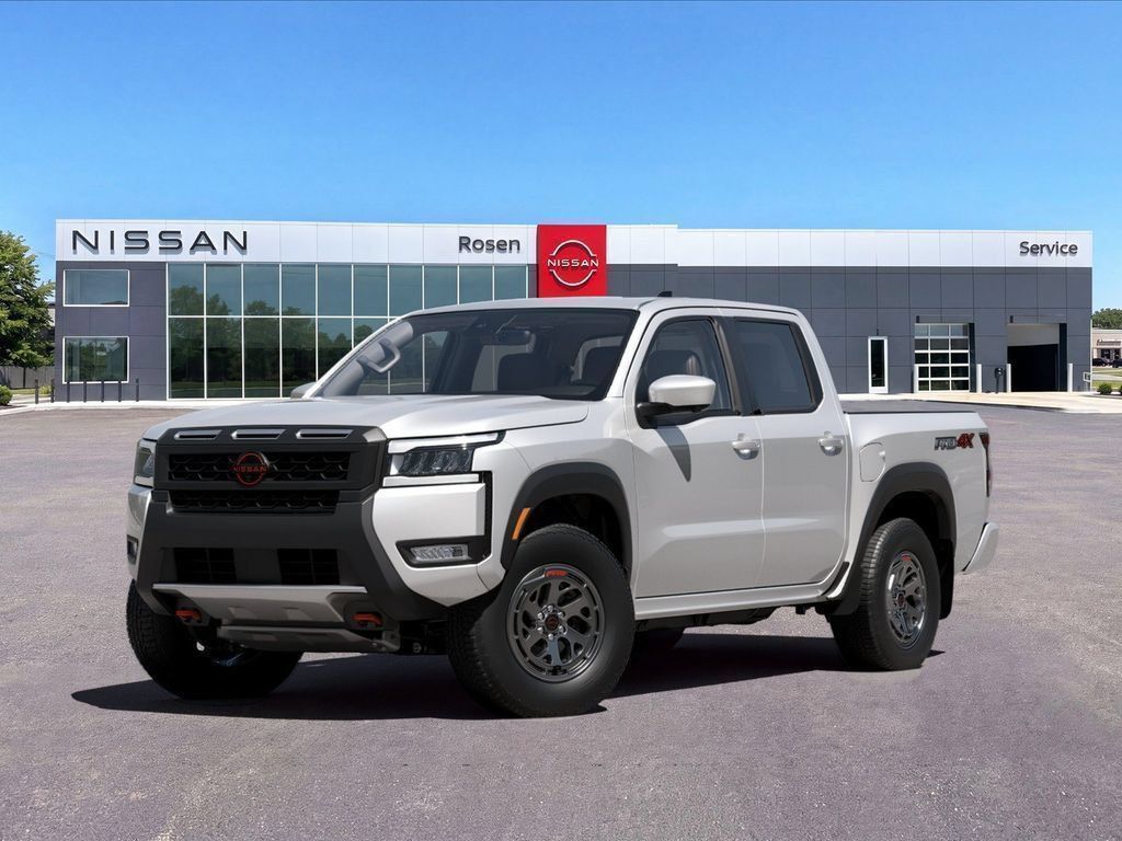 Glacier White 2026 Nissan Frontier Pickup Truck Four-Wheel Drive 9-Speed Automatic Overdrive