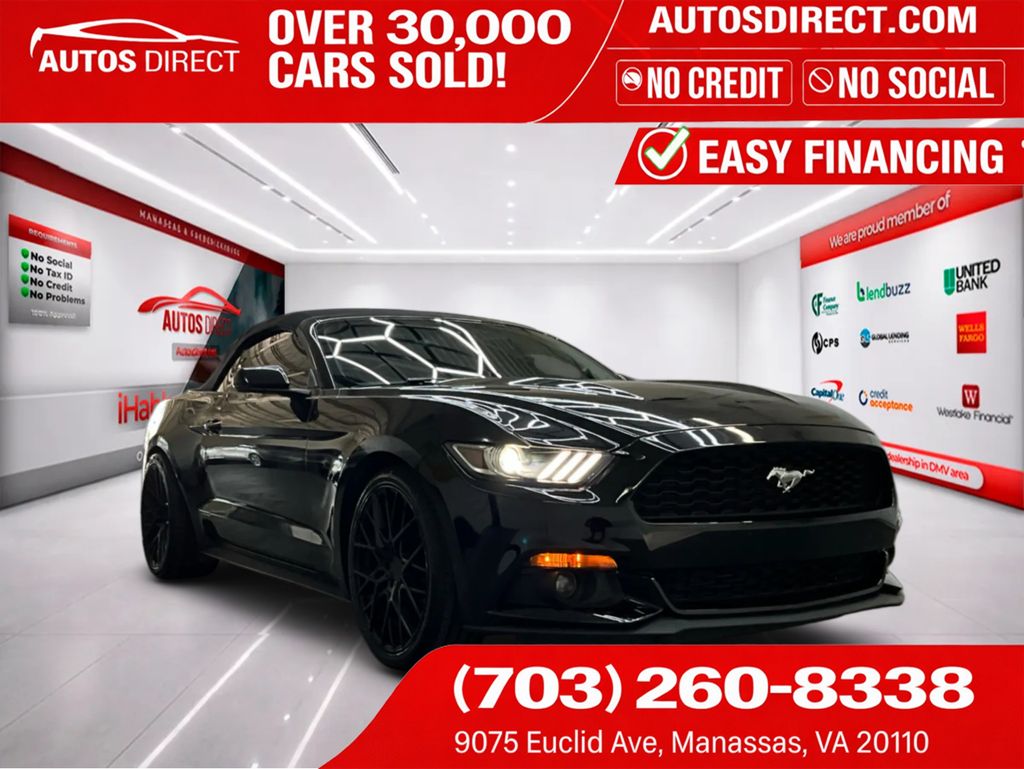 Shadow Black 2016 Ford Mustang Convertible Rear-Wheel Drive 6-Speed Automatic