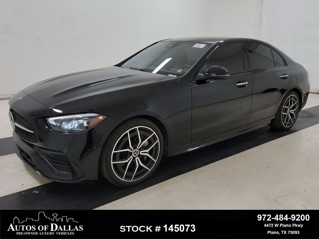 Black 2023 Mercedes-Benz C-Class C 300 RWD Sedan Rear-Wheel Drive 9-Speed Automatic