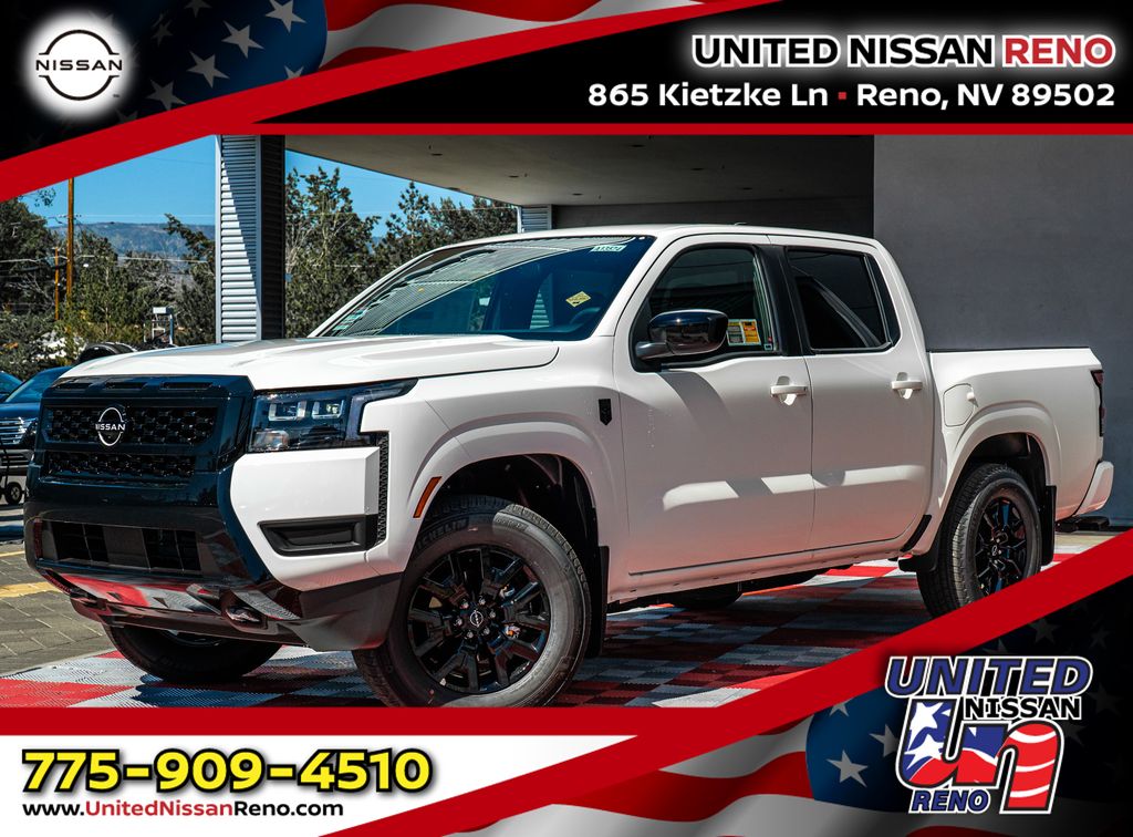 Glacier White 2026 Nissan Frontier Pickup Truck Four-Wheel Drive 9-Speed Automatic Overdrive