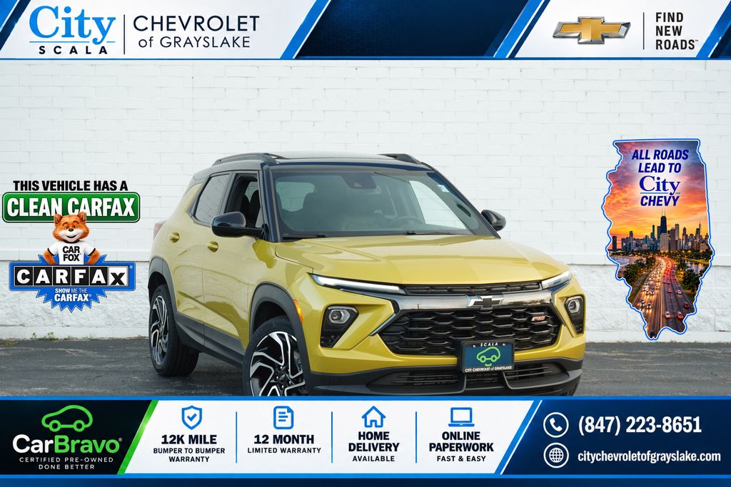 Nitro Yellow Metallic 2024 Chevrolet Trailblazer SUV / Crossover Four-Wheel Drive 9-Speed Automatic