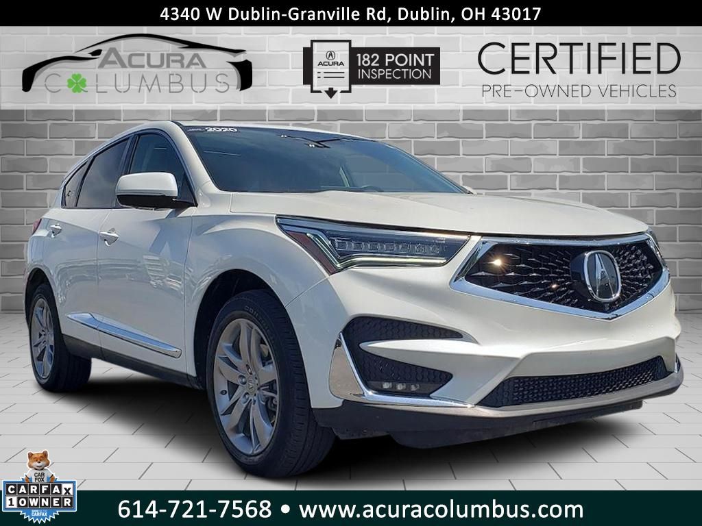 Platinum White Pearl 2020 Acura RDX SH-AWD with Advance Package SUV / Crossover All-Wheel Drive Automatic