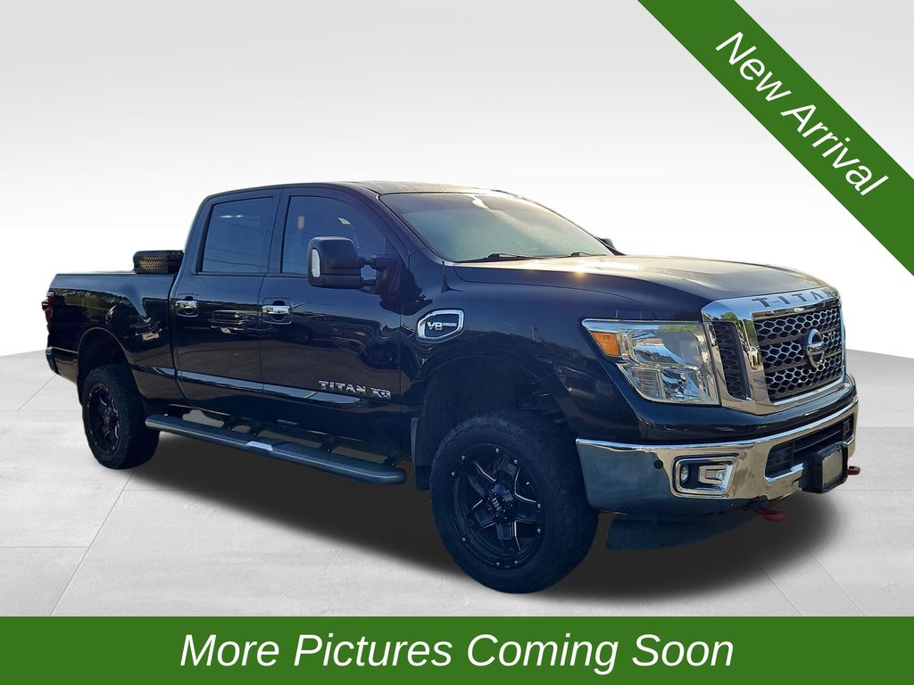 Black 2017 Nissan Titan XD S Crew Cab 4WD Pickup Truck Four-Wheel Drive 7-Speed Automatic