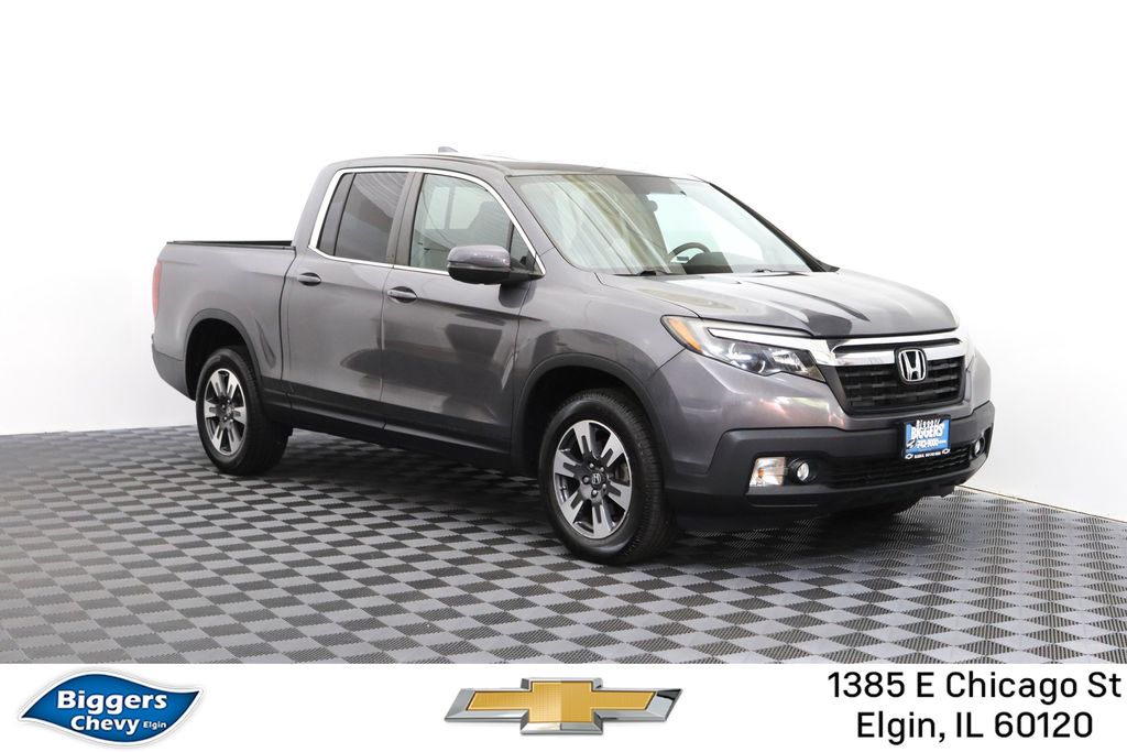 Gray (Modern Steel Metallic) 2019 Honda Ridgeline Pickup Truck All-Wheel Drive 6-Speed Automatic