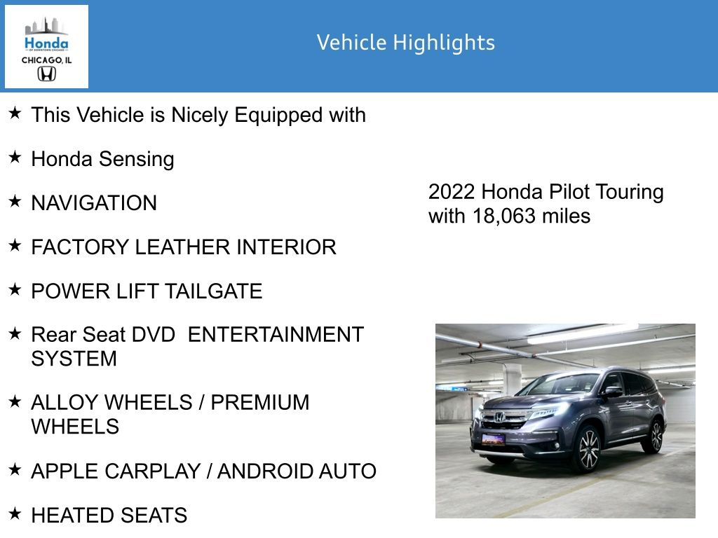 2022 Honda Pilot Touring 7