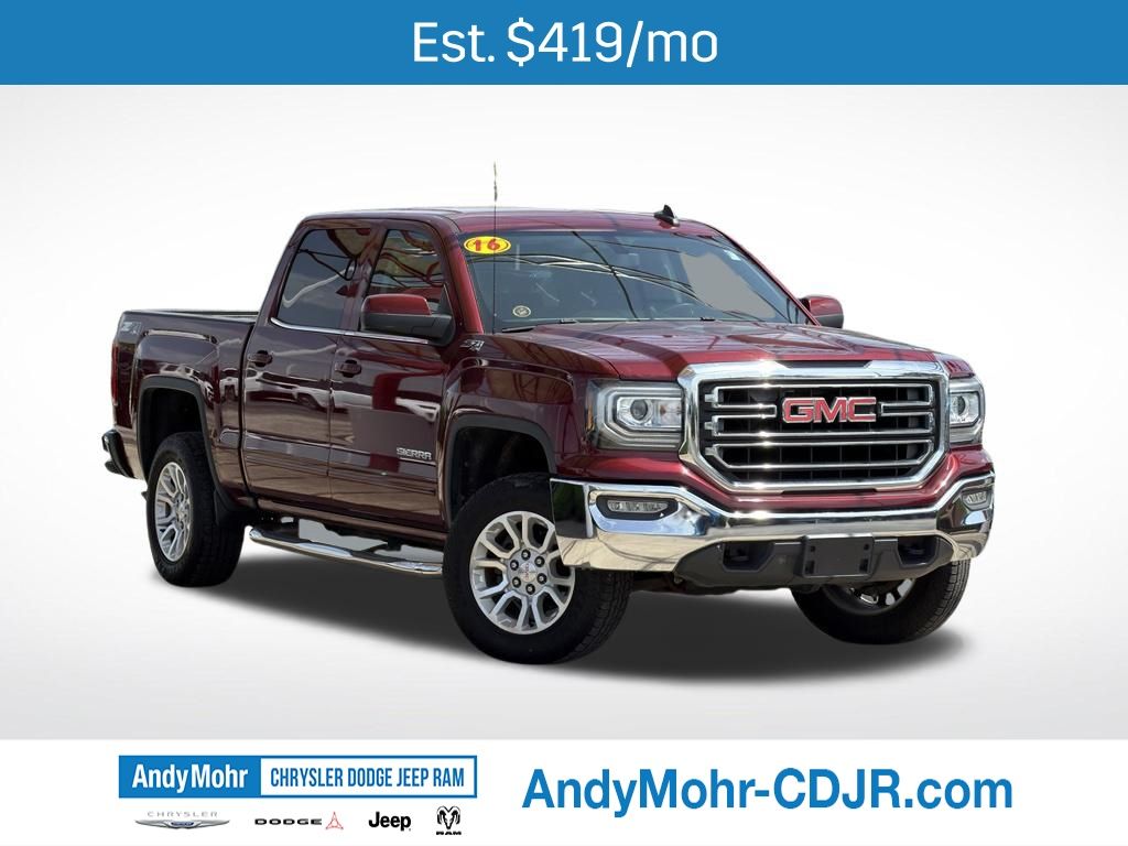 Crimson Red 2016 GMC Sierra 1500 Pickup Truck Four-Wheel Drive 6-Speed Automatic Overdrive