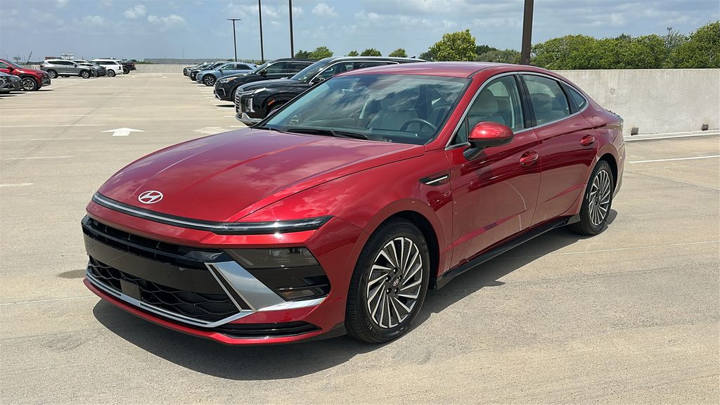 2025 Hyundai Sonata Hybrid SEL Red at DeMontrond Gulf Freeway