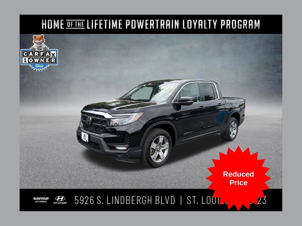 Crystal Black Pearl 2025 Honda Ridgeline Pickup Truck All-Wheel Drive 9-Speed Automatic