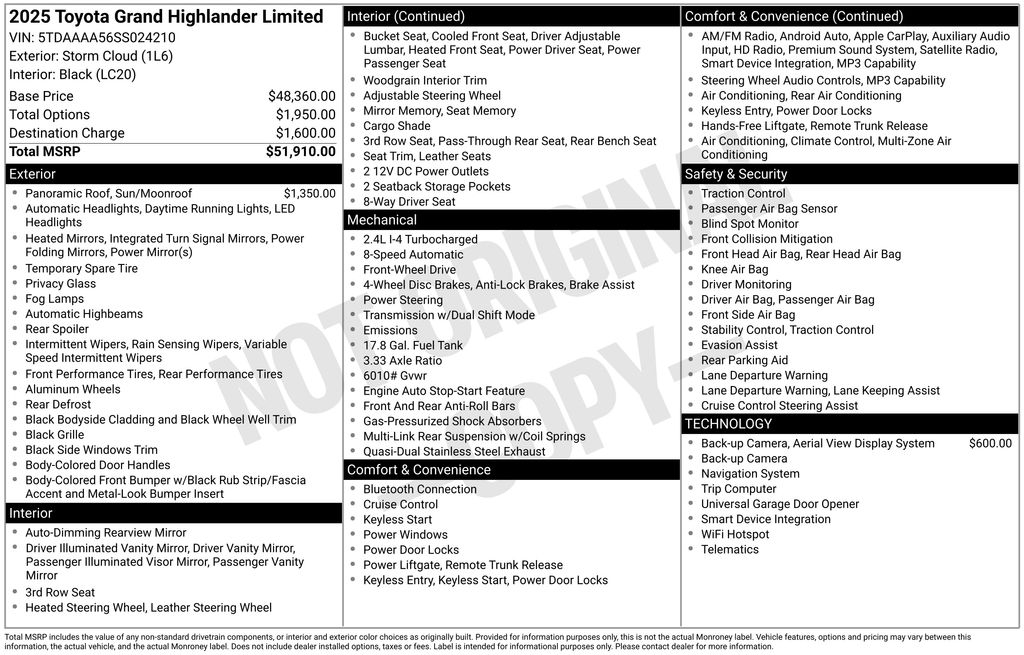 Used 2025 Toyota Grand Highlander SUV