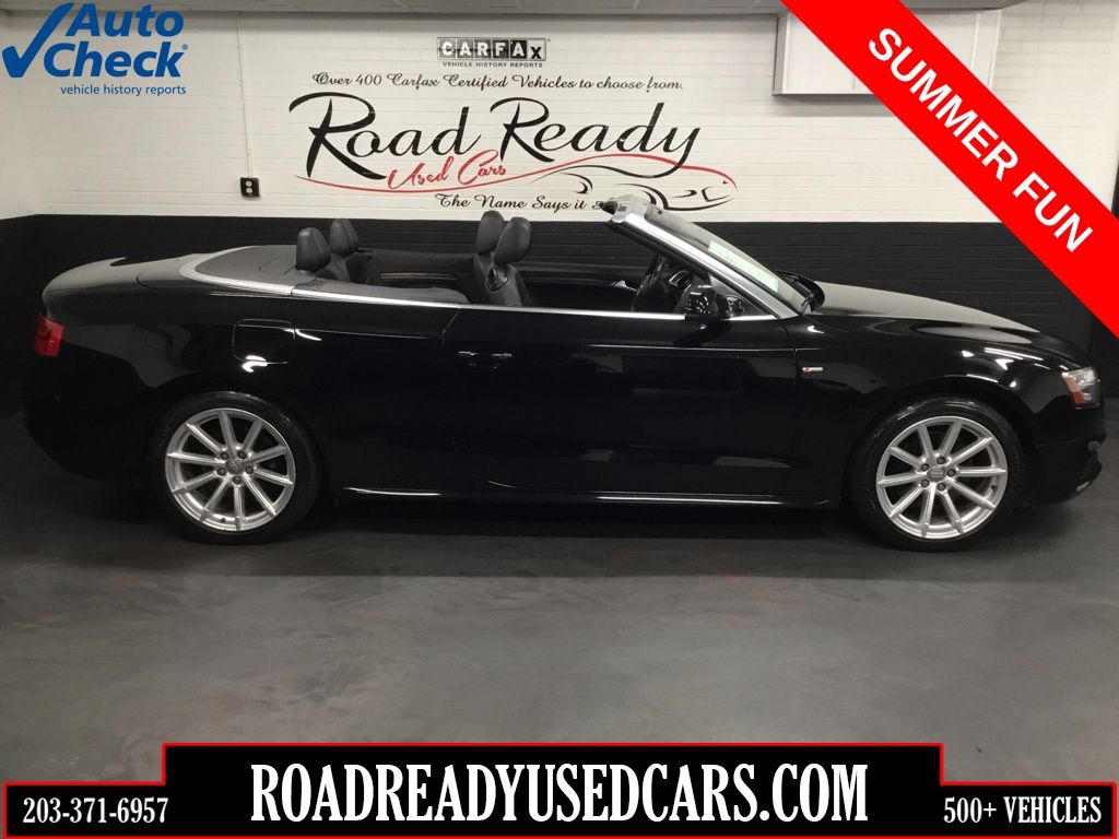 Black 2015 Audi A5 Convertible All-Wheel Drive 8-Speed Automatic