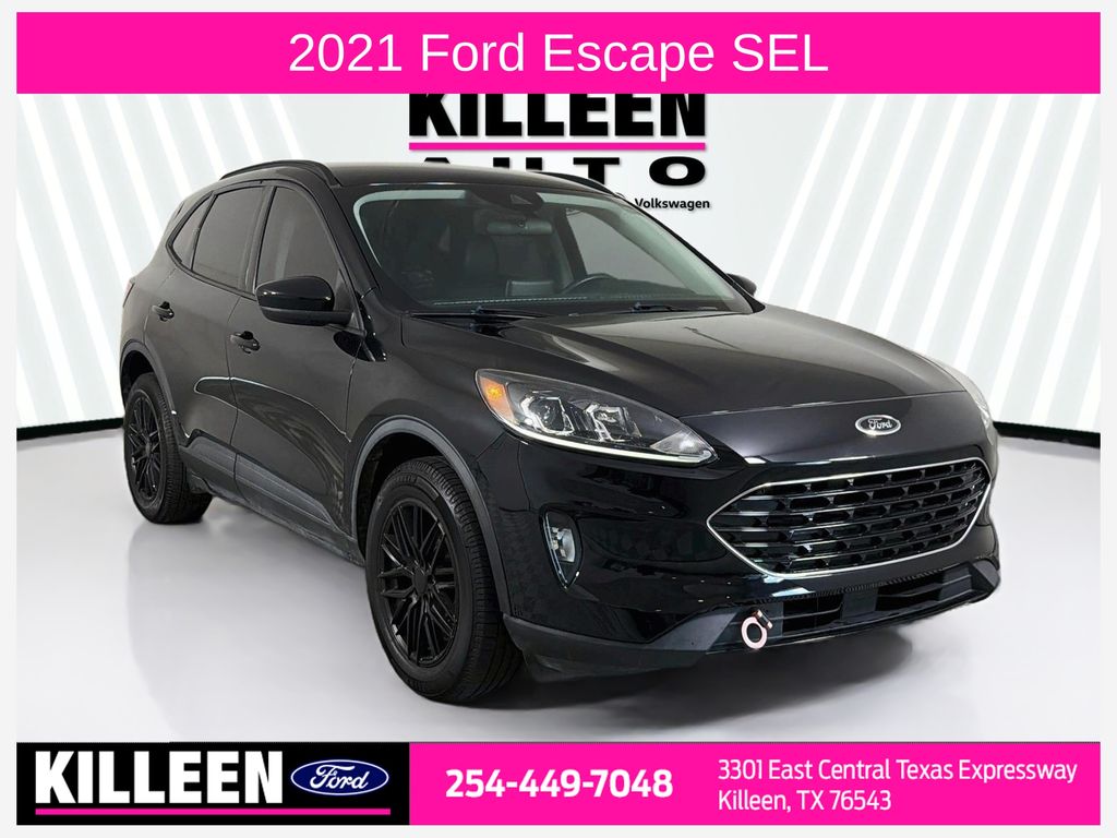 Black Metallic 2021 Ford Escape SUV / Crossover All-Wheel Drive 8-Speed Automatic
