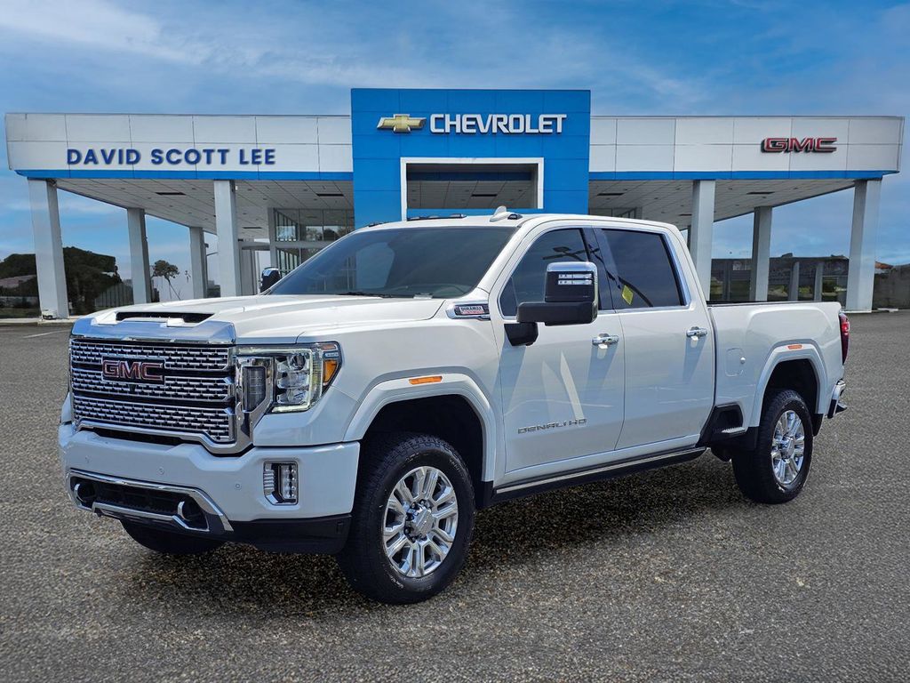 White Frost 2023 GMC Sierra 3500HD Denali Crew Cab 4WD Pickup Truck Four-Wheel Drive Automatic