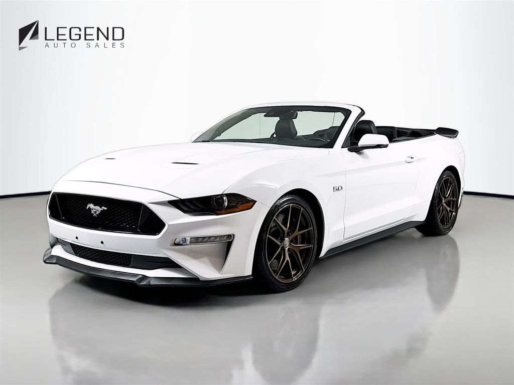 White 2018 Ford Mustang GT Premium Convertible RWD Convertible Rear-Wheel Drive Automatic