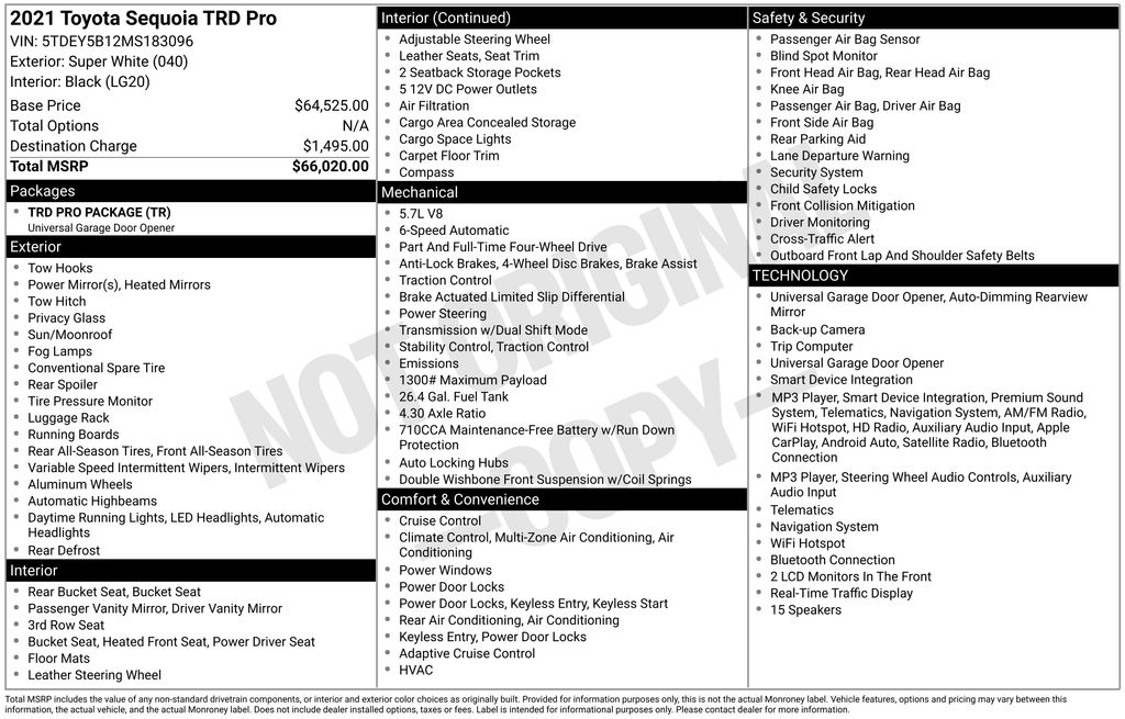 2021 Toyota Sequoia TRD Pro