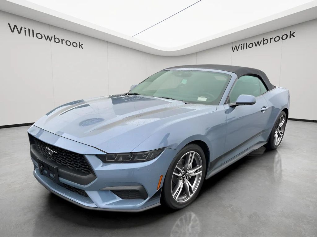 Blue 2025 Ford Mustang EcoBoost Premium Convertible RWD Convertible Rear-Wheel Drive Automatic