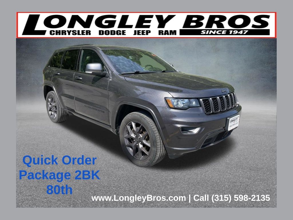 Gray (Granite Crystal Metallic Clearcoat) 2021 Jeep Grand Cherokee SUV / Crossover Four-Wheel Drive 8-Speed Automatic