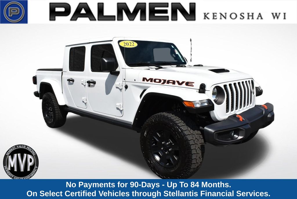 Bright White Clearcoat 2022 Jeep Gladiator Mojave Crew Cab 4WD Pickup Truck Four-Wheel Drive 8-Speed Automatic