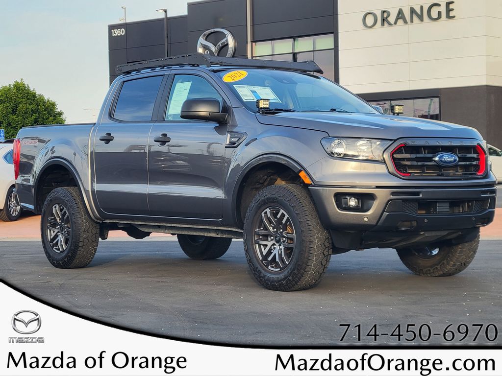 Carbonized Gray Metallic 2021 Ford Ranger XLT SuperCrew 4WD Pickup Truck Four-Wheel Drive Automatic