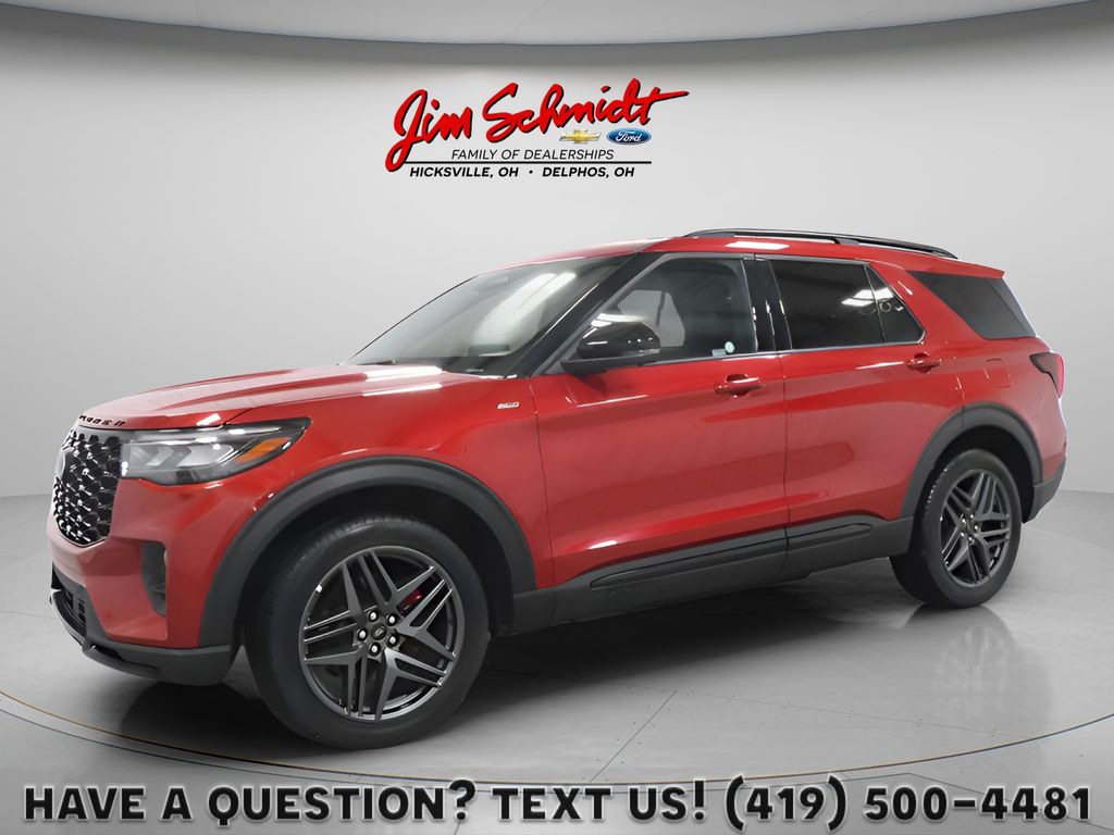 Rapid Red Metallic Tinted Clearcoat 2025 Ford Explorer SUV / Crossover All-Wheel Drive Automatic