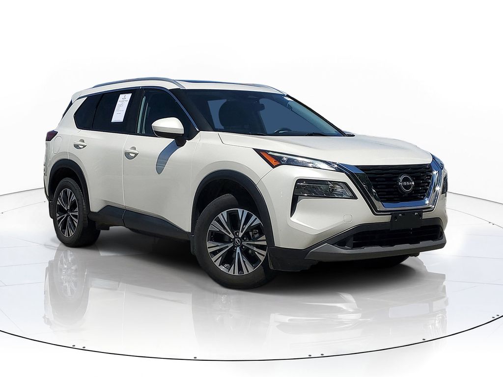 Pearl White Tricoat 2023 Nissan Rogue SV AWD SUV / Crossover All-Wheel Drive Continuously Variable Transmission