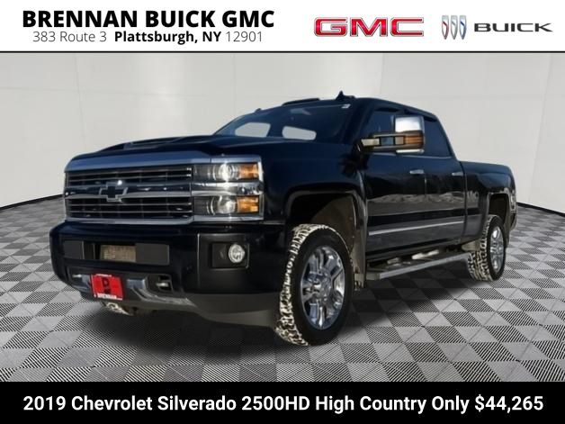 Black 2019 Chevrolet Silverado 2500HD High Country Crew Cab 4WD Pickup Truck Four-Wheel Drive 6-Speed Automatic
