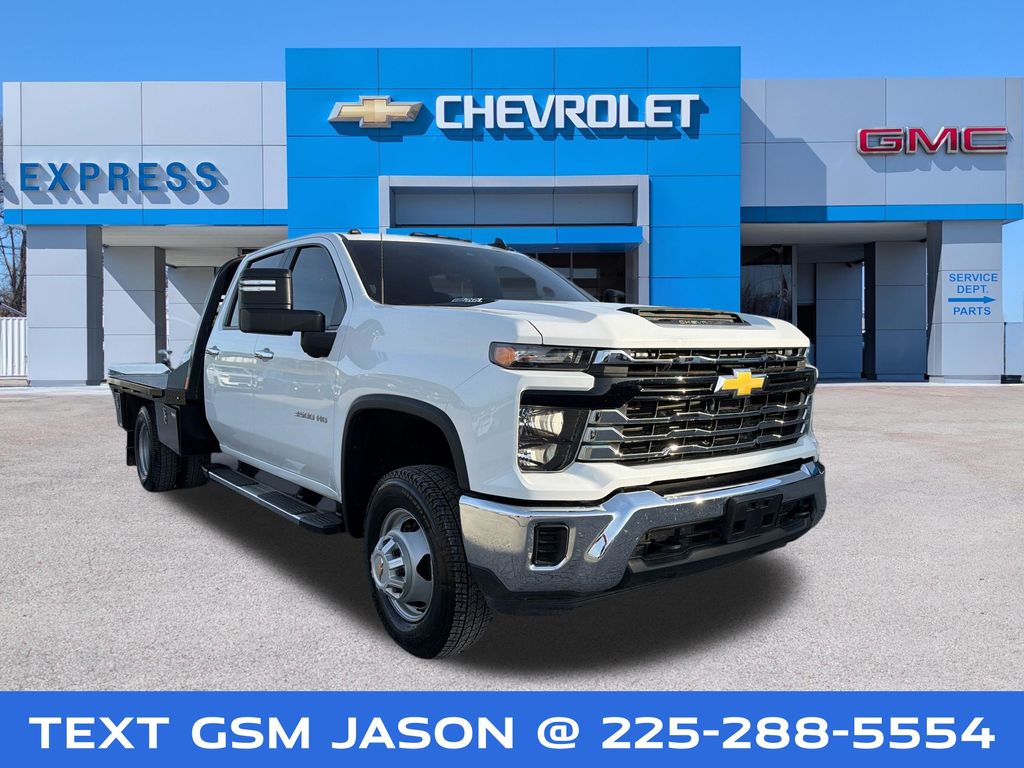 Summit White 2024 Chevrolet Silverado 3500HD Work Truck Crew Cab LB 4WD Pickup Truck Four-Wheel Drive Automatic