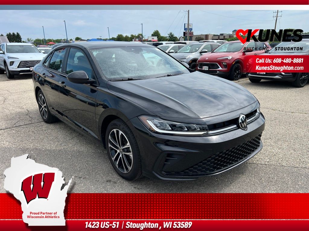 Deep Black 2025 Volkswagen Jetta Sedan Front-Wheel Drive 8-Speed Automatic
