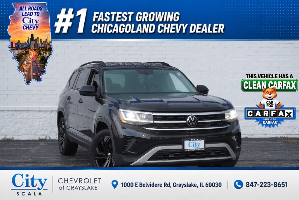 Deep Black 2023 Volkswagen Atlas SUV / Crossover All-Wheel Drive 8-Speed Automatic