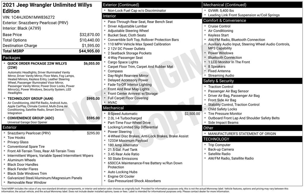 Used Car 2021 Jeep Wrangler  Unlimited Willys For Sale Under $30,000 In Austin, Texas