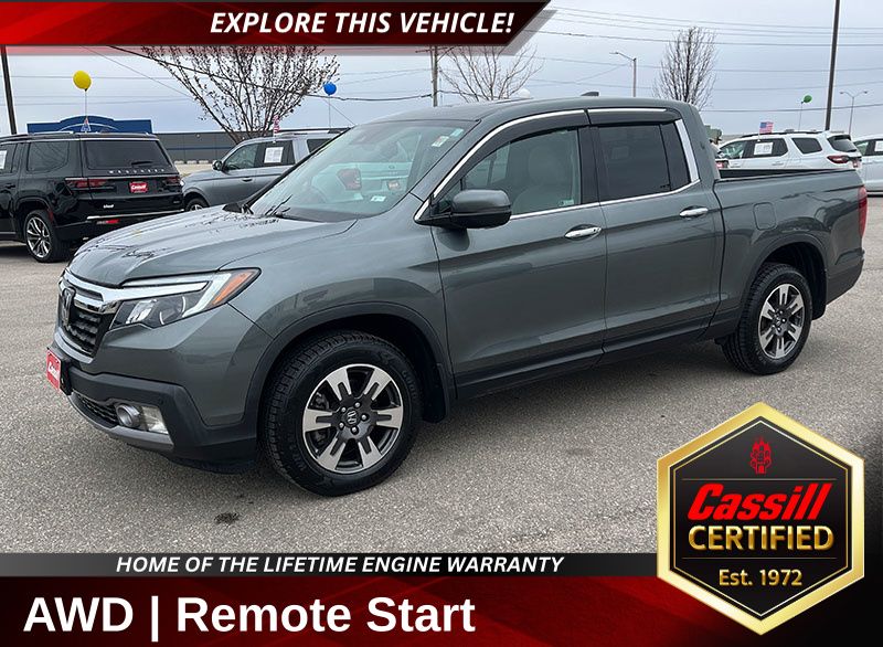 Gray 2018 Honda Ridgeline RTL-E AWD Pickup Truck All-Wheel Drive 6-Speed Automatic