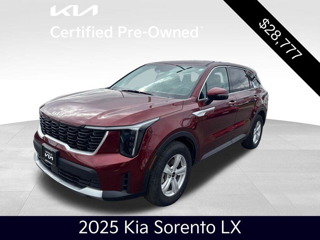 Dawning Red 2025 Kia Sorento LX FWD SUV / Crossover Front-Wheel Drive 8-Speed Automatic