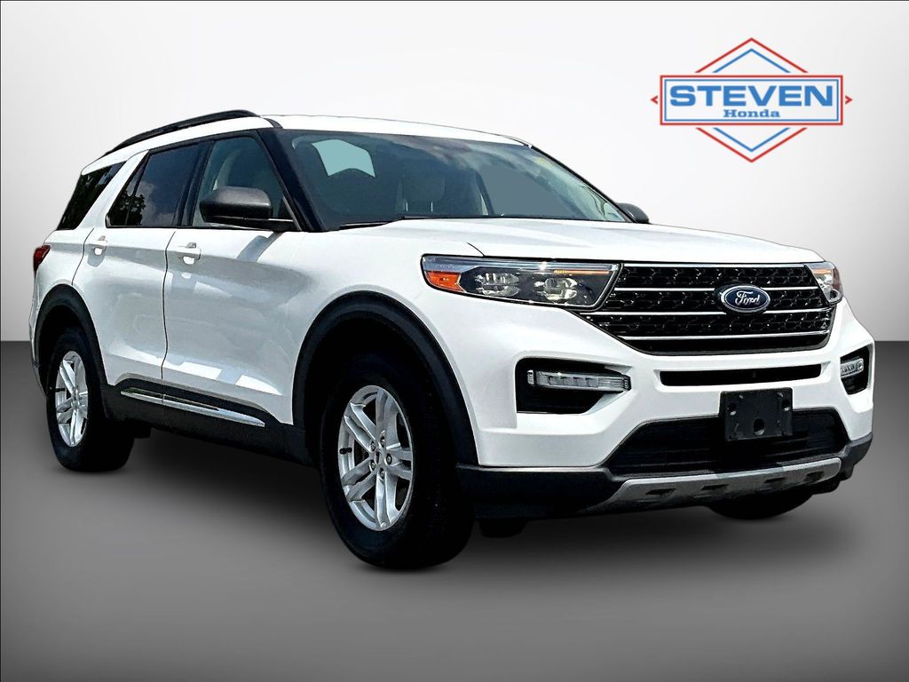 White Metallic 2020 Ford Explorer SUV / Crossover All-Wheel Drive Automatic