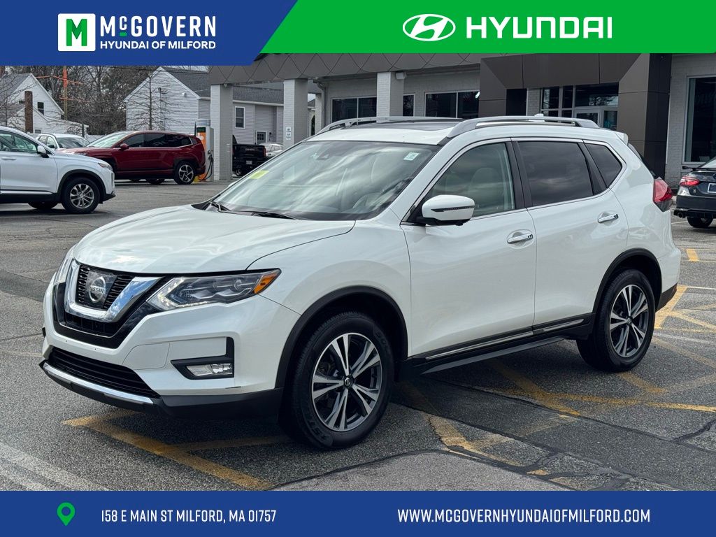 Pearl White 2017 Nissan Rogue SL AWD SUV / Crossover All-Wheel Drive Continuously Variable Transmission