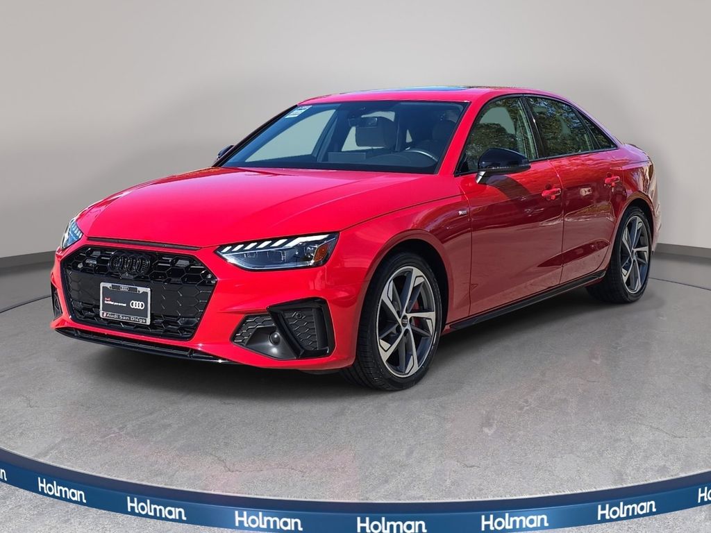 Progressive Red Metallic 2024 Audi A4 quattro Premium Plus S Line 45 TFSI AWD Sedan All-Wheel Drive 7-Speed Automatic