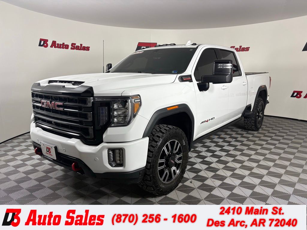 Summit White 2023 GMC Sierra 2500HD AT4 Crew Cab 4WD Pickup Truck Four-Wheel Drive Automatic