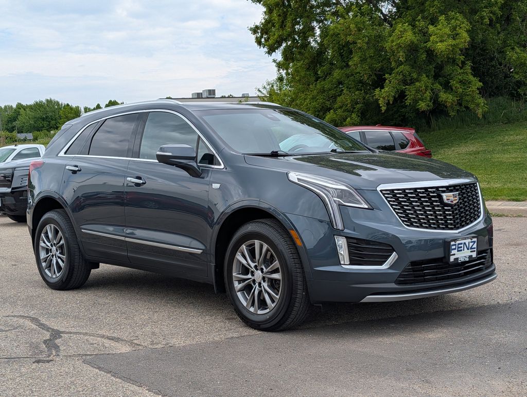 Dark Moon Blue Metallic 2021 Cadillac XT5 Premium Luxury AWD SUV / Crossover Four-Wheel Drive 9-Speed Automatic