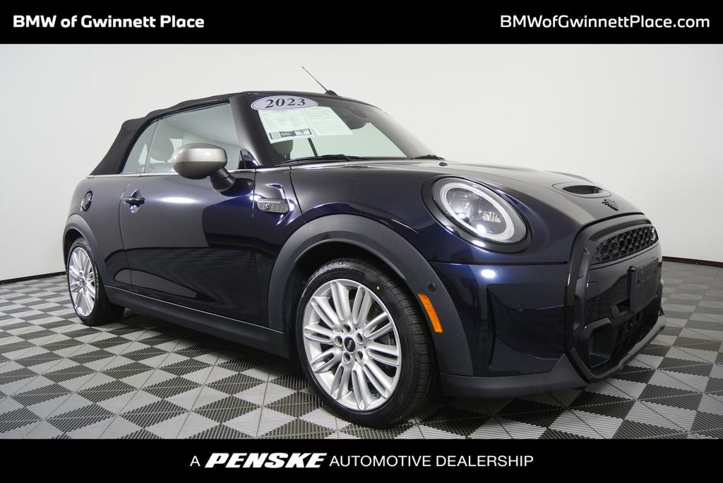 Black Metallic 2023 MINI Cooper Convertible Front-Wheel Drive 7-Speed Automatic