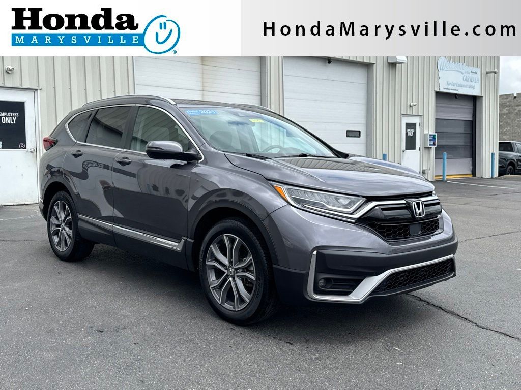 Gray (Modern Steel Metallic) 2021 Honda CR-V Touring AWD SUV / Crossover All-Wheel Drive Continuously Variable Transmission