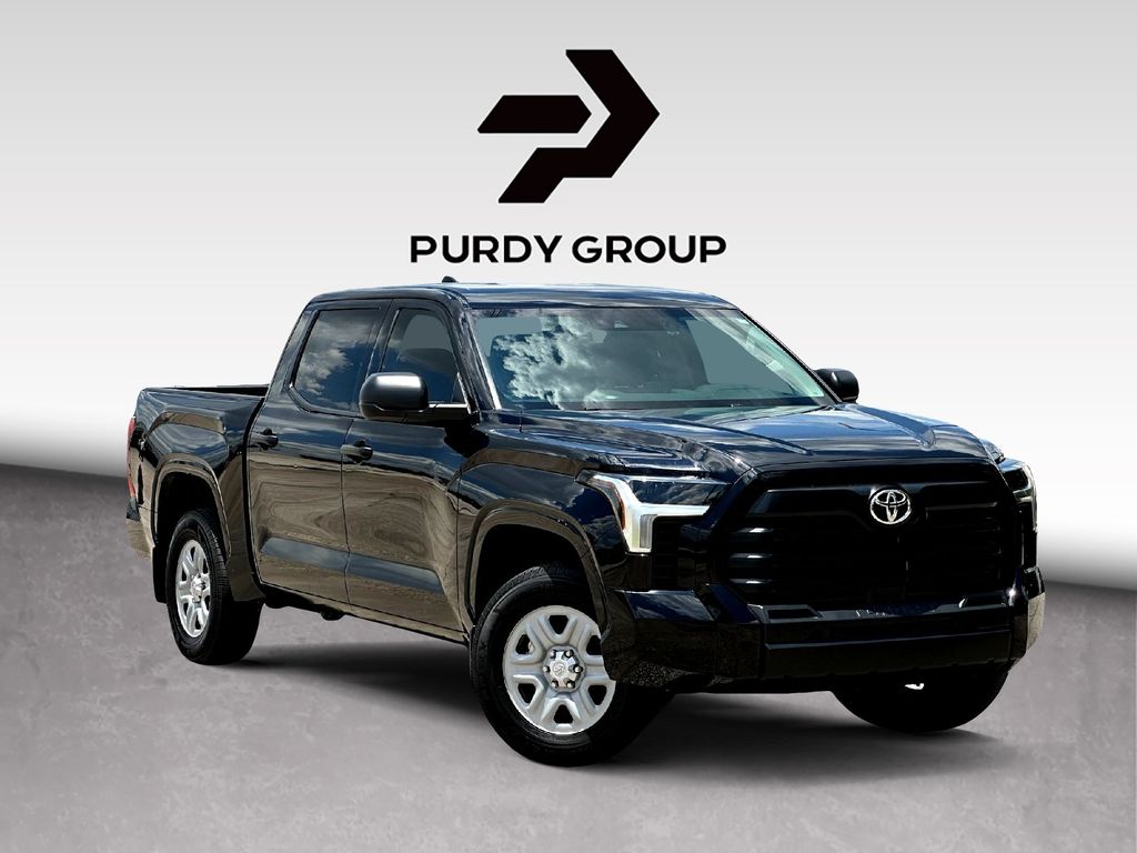 Midnight Black Metallic 2024 Toyota Tundra SR CrewMax Cab RWD Pickup Truck 4X2 Automatic