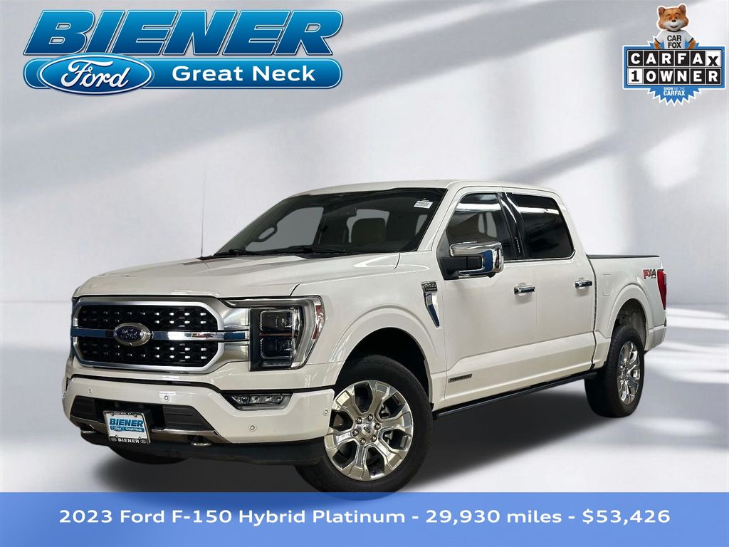White Metallic 2023 Ford F-150 Pickup Truck Four-Wheel Drive Automatic