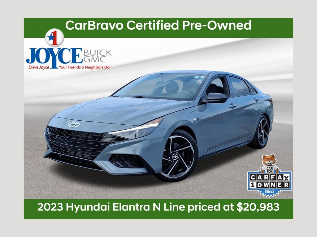 Electric Shadow 2023 Hyundai Elantra Sedan Front-Wheel Drive 7-Speed Dual Clutch