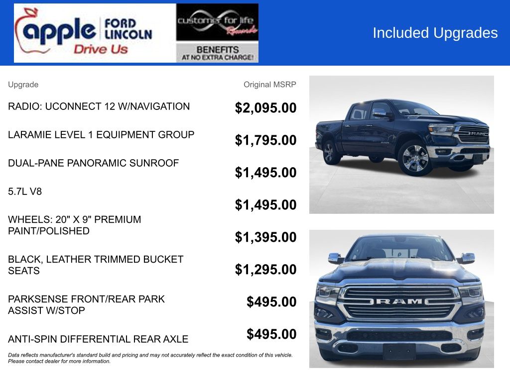 2020 Ram 1500 Laramie Crew Cab 4x4 5'7" Box