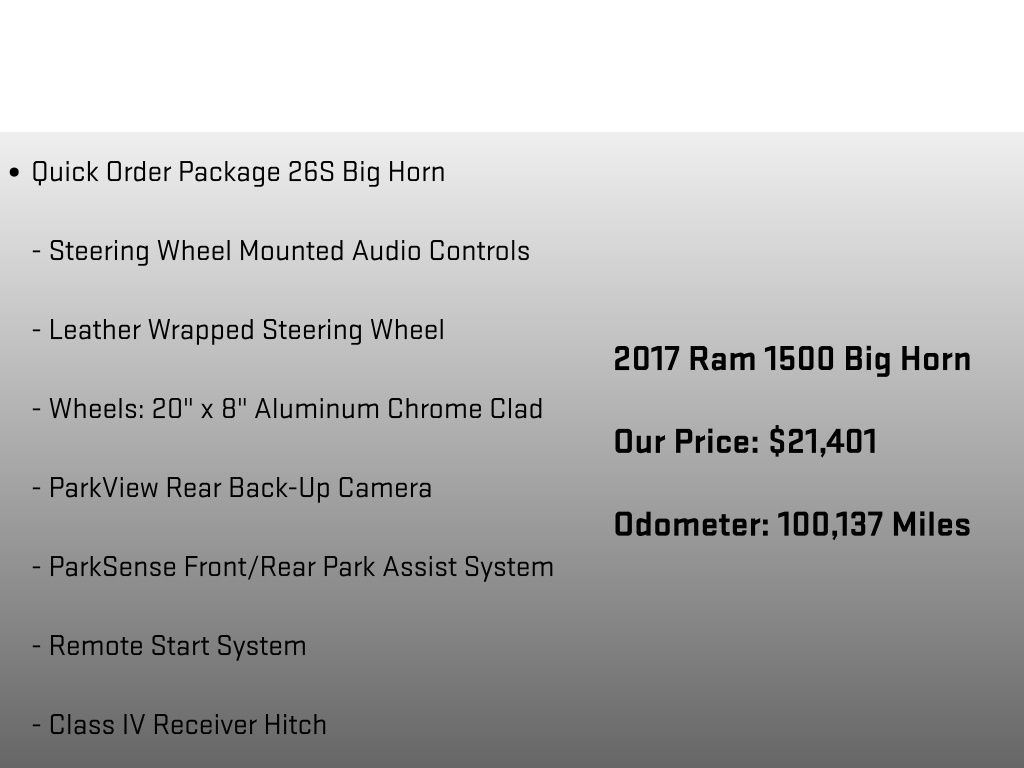 2017 Ram 1500 Big Horn White at Auto Express Mitsubishi