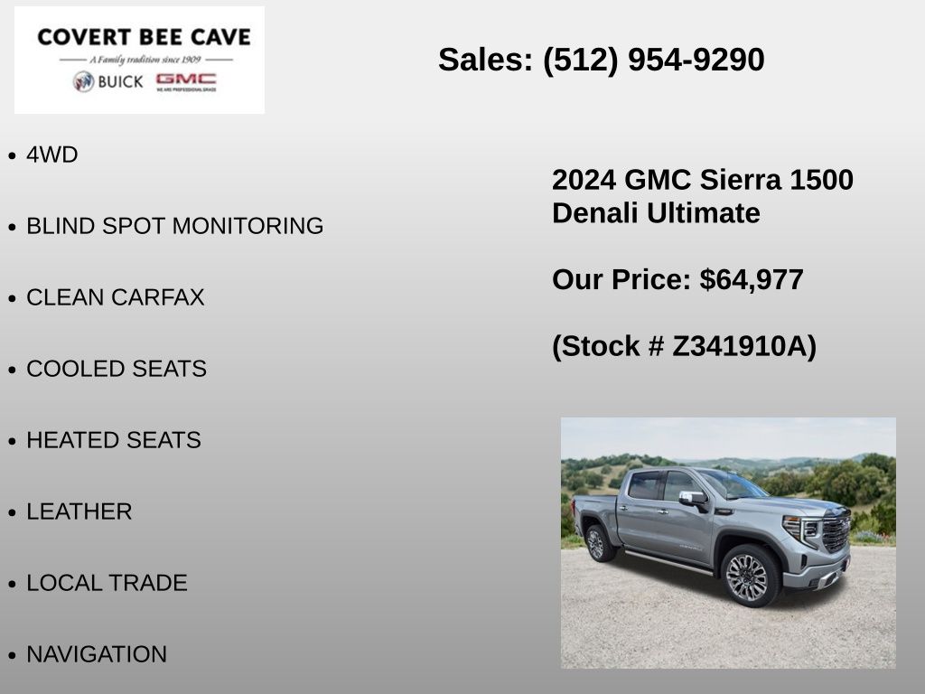 Used Car 2024 Gmc Sierra 1500  Denali Ultimate For Sale Under $70,000 In Austin, Texas