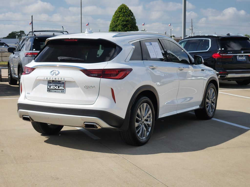 2023 INFINITI QX50 LUXE White at South Houston Nissan