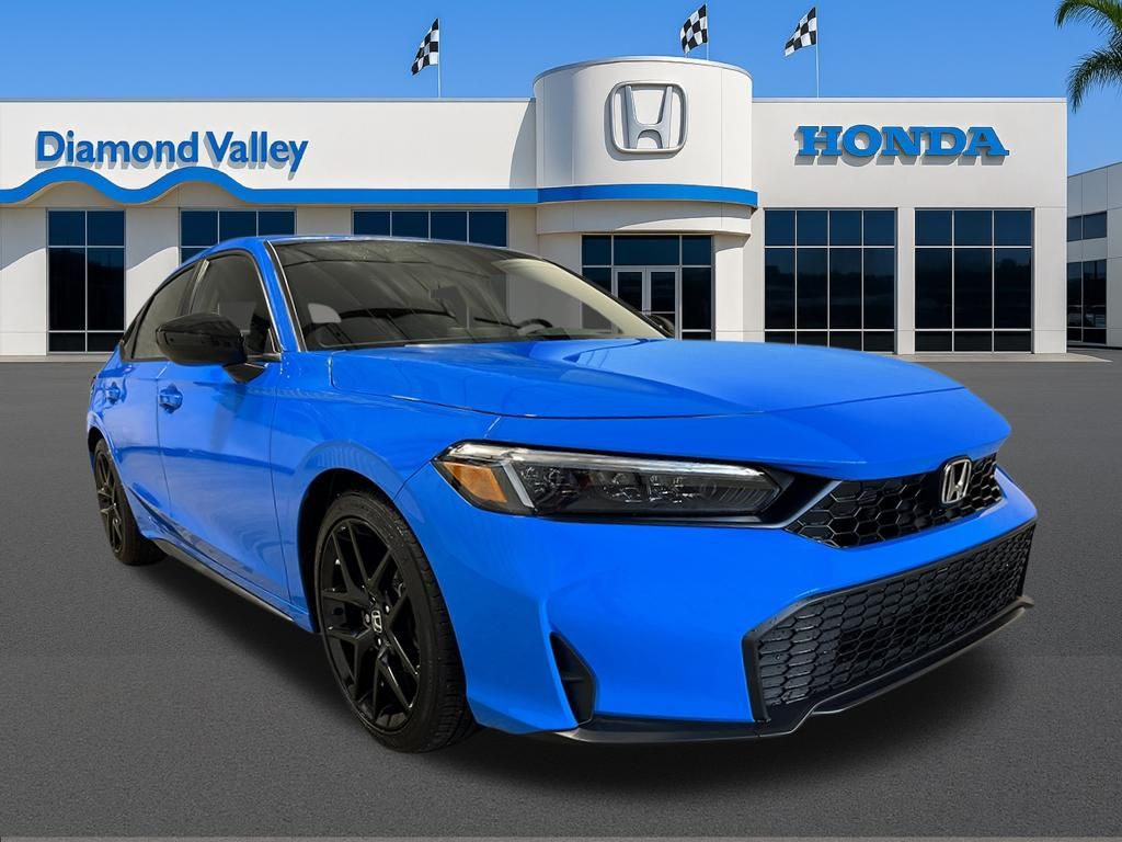 Boost Blue Pearl 2026 Honda Civic Hatchback Hatchback Front-Wheel Drive Continuously Variable Transmission
