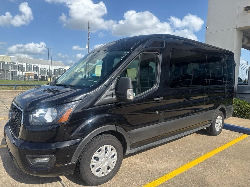Black Metallic 2024 Ford Transit Passenger Van Rear-Wheel Drive 