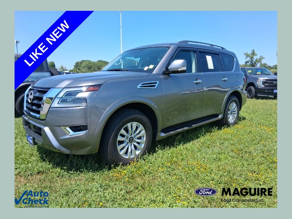 Gray (Gun Metallic) 2023 Nissan Armada SUV / Crossover Four-Wheel Drive 7-Speed Automatic